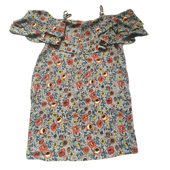 Hayden Los Angeles Womens Cold Shoulder Floral Mini Dress-Gray-Size Small-GUC - Picture 6 of 6